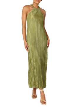 Petal & Pup Melody Plissé Maxi Dress | Nordstrom Semi Formal Wedding Attire, Formal Wedding Attire, Olive Style, Plisse Dress, Semi Formal Wedding, Bridesmaid Inspiration, Timeless Outfits, Wedding Attire Guest, Going Out Outfits