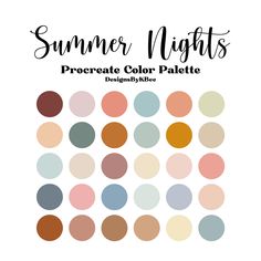 the color palette for summer nights