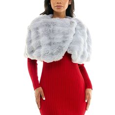 Look luxurious in this Women's Nina Leonard Faux Fur Caplet.Click on this WOMEN'S GUIDE to find the perfect fit and more! Look luxurious in this Women's Nina Leonard Faux Fur Caplet. Click on this WOMEN'S GUIDE to find the perfect fit and more! FEATURES Soft faux fur construction 1-button front Short sleeves Fully linedFIT & SIZING 16 3/4-in. length from shoulder to hemFABRIC & CARE Body & lining: polyester Machine wash delicate and tumble dry low Imported Size: X Large. Color: Dove. Gender: fem Bride Suit, Long Midi Dress, Women's Coats And Jackets, Long Dress Casual, Midi Cocktail Dress, Short Dresses Casual, Maxi Dresses Casual, Coats And Jackets, Women's Coats