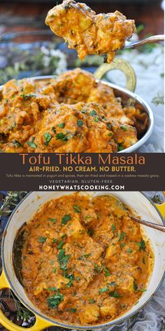 tofu tika masala is an air fried no cream, no butter recipe