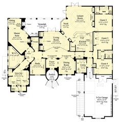 the floor plan for this luxury home, which is very large and has multiple levels