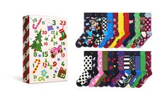 Who said that only the big day is worth celebrating? Make the most out of the whole month of December with our Advent Calendar! A sock a day, for 24 days straight. 
  
  
Count down to Christmas with our 24-Pack Advent Calendar Gift Set, featuring a daily dose of festive fun. Behind each of the 24 doors, discover a new pair of vibrant socks to add some holiday cheer to your wardrobe. From classic red and green to bold, playful patterns, this advent calendar is the perfect way to build anticipati Hosting Holiday Party, Socks Advent Calendar, Calendar Gift, Advent Calendar Gifts, Month Of December, Calendar Gifts, Guy Stuff, Happy Socks, Who Said