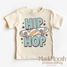 FREE SHIPPING ON ALL ORDERS $35 AND UP ** Welcome to Madi Moosh this is the sister store to Madi Moosh Boutique where we have sold over 80 thousand shirts and received over 13 thousand feedbacks. Our goal as always is to supply high quality kids and adult clothing for all occasions. About our process:   - All orders are made to order and printed using Direct To Garment printing technology. Unlike other garment decorating processes, this process allows for a super soft print that will last for ye Hip Hop Easter, Hip Hop Kids, Kids Easter Shirts, Natural Kids, Summer Graphic Tee, Toddler Easter, Easter Shirt, Nature Kids, Short Styles