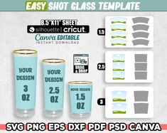 the easy shot glass template for photoshopping is great to use in any project