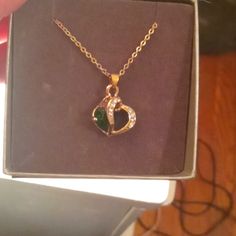 Beautiful Emerald Necklace!! Brand New!! Never Worn!! Still In Box!! Green Heart Necklace For Valentine's Day Gift, Elegant Green Heart Necklace For Gift, Green Double Heart Jewelry For Gift, Emerald Necklace, Shop Necklaces, Heart Necklace, Womens Jewelry Necklace, Emerald, Jewelry Necklaces