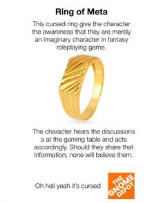 the ring of meta is shown in an advertisement for a jewelry store