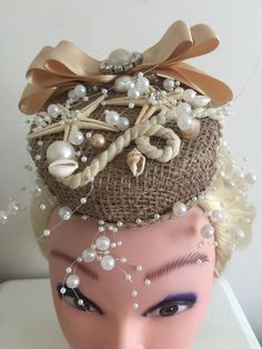 Please do not buy it ,if you need it before a week.Shipping takes a week to US and 3 days to EU AFTER PROCESSING TIME.Some items are ready to ship . This pillbof fascinator hat is a necessity for any beach trip, beach wedding, or mermaid enthusiast! Designed with weddings in mind, the pearl-and-seastar-embellished circlets are practically made for unique and gorgeous photos. This sweet and pretty Beach Starfish fat for little mermaid with real starfishes with pearl rhinestones at the center ,sea Elegant Summer Beach Hair Accessories, Handmade Headband For Beach, Vintage Handmade Costume Hats And Headpieces For Gifting, Summer Beach Headband Headpiece, Mini Hat Headbands As Summer Gifts, Summer Gift Mini Hats On Headband, Whimsical Beach Headpieces For Summer, Handmade Adjustable Summer Fascinator, Whimsical Summer Beach Headpieces