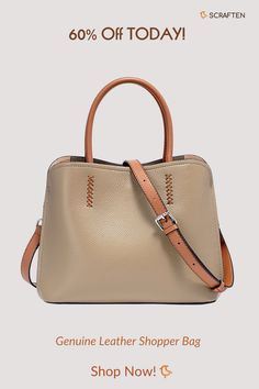 Perfect Everyday Tote: Elevate your everyday style with this genuine leather shopper bag. Large enough for all your must-haves, yet sleek enough for the office or brunch. Leather Shopper Bag, Designer Shoulder Bag, Bucket Handbags, Everyday Tote, Designer Shoulder Bags, Shopper Bag, Everyday Style, Everyday Fashion, The Office