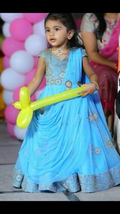 Frock For Kids, Kids Saree, Traditional Baby Dresses, Long Frocks For Kids, Cotton Frocks For Kids, Kids Party Wear