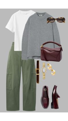 Mode Zara, Mode Casual, Stylish Work Outfits, Office Outfit, Mode Inspo, Green Pants, Fall Fits