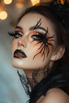 Get ready to transform this Halloween with these spooktacular makeup ideas! 🎃 Whether you want to become a mystical witch 🧙‍♀️, a glamorous vampire 🧛‍♂️, or a creepy skeleton 💀, we’ve got you covered! These looks are perfect for any party or trick-or-treating adventure. Experiment with bold colors, dramatic eyeliner, and a splash of glitter to create a stunning and unique look. ✨ Don’t forget to add some spooky accessories to complete your Halloween transformation! 👻🦇 Mystic Witch Makeup, Bold Glitter Eye Makeup, Vampire Witch Makeup, Witch Queen Makeup, Skeleton Witch Makeup, Witch Face Paint Women, Witch Make Up Halloween Aesthetic, Witches Make Up, Glam Witch Costume