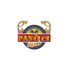 the logo for pancit's local restaurant, which is located in an old - fashioned