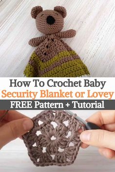 crochet baby security blanket or lovey free pattern and video instructions on how to crochet