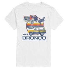 Ford - 4X4 Bronco - Men's Short Sleeve T-Shirt - Celebrate the essence of Earthbound's Ford with officially licensed apparel featuring unique designs crafted exclusively by Hybrid Apparel. Each piece brings beloved characters, iconic imagery, and memorable moments to life, offering Ford fans a one-of-a-kind way to showcase their passion. Ford Bronco, Mens Big And Tall, Big & Tall, Big And Tall, Men Short Sleeve, Casual Looks, Fitness Fashion, Graphic Tee, Graphic T Shirt