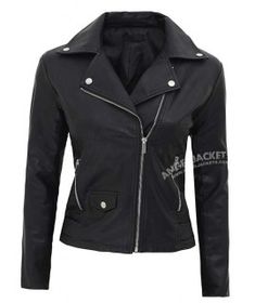 Asymmetrical Black Motorcycle Jacket Womens | Angel Jackets Asymmetrical Zip Leather Jacket For Biker Events, Asymmetrical Zip Fitted Biker Jacket For Events, Fitted Asymmetrical Zip Biker Jacket For Biker Events, Fitted Biker Jacket With Asymmetrical Zip For Biker Events, Fitted Leather Jacket With Asymmetrical Zip For Biker Events, Asymmetrical Leather Jacket, Womens Leather Biker Jacket, Leather Jacket For Women, Black Motorcycle Jacket