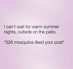 the text reads, i can't wait for warm summer nights, outside on the patio