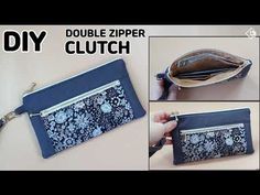 the zipper pouch is made from fabric and has flowers on it