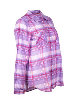 Incorporate this plaid top into your warm weather wardrobe. Designed in breathable cotton with front pockets. Perfect to style with denim jeans and your favorite ballet flats. Size S 100% cotton Button down front Long sleeves Plaid pattern Front pockets Bust 36" Shoulder to hem Relaxed Fit Plaid Shirt For Day Out, Casual Plaid Top With Relaxed Fit, Casual Gingham Tops With Pockets, Everyday Gingham Button-up Tops, Spring Plaid Tops With Pockets, Everyday Plaid Tops For Spring, Spring Plaid Tops For Everyday, Plaid Top With Button Closure And Relaxed Fit, Plaid Tops For Everyday Spring Wear