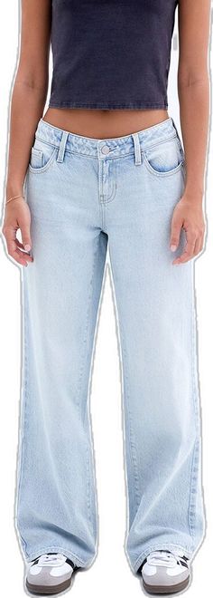 Casual Light Indigo Mid-rise Jeans, High Rise Denim Blue Cropped Jeans, Summer Light Wash Relaxed Fit Cropped Jeans, Light Indigo Washed Jeans For Summer, Light Indigo Straight Leg Summer Jeans, Light Indigo Straight Leg Jeans For Summer, Summer Light Indigo Straight Leg Jeans, Mid-rise Cotton Flare Jeans For Everyday, Everyday Mid-rise Cotton Flare Jeans