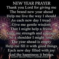 fireworks with the words new year prayer