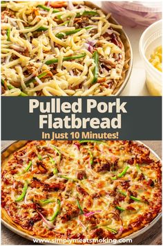 Make your next meal special with this pulled pork flatbread pizza. Using leftover pulled pork and BBQ sauce, it's a delicious and easy recipe. Add toppings like pineapple or bacon for a unique twist. Perfect for any occasion, especially a flatbread dinner. Tap to try the recipe and enjoy pulled pork flatbread pizza.