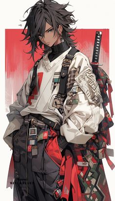 Demon Slayer Modern Era, Warrior Clothes, Anime People Drawings, Boy Illustration, Warrior Spirit, Anime Cover Photo