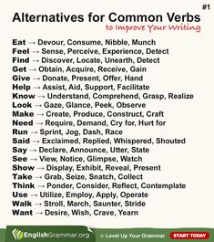 an alternative guide for common verbs to improve your writing