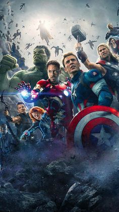 the avengers movie poster with many different characters