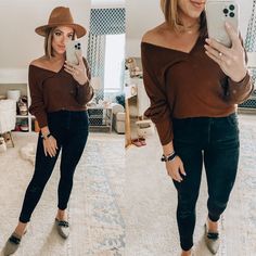 Nordstrom Anniversary Sale 2022: 10 Completely Styled Looks + More Cami And Jeans, Boot Outfits, Slouchy Sweater, Sweater Scarf, Plaid Tunic, Denim Hat, Nordstrom Anniversary Sale, Fall 2022, Denim Bag