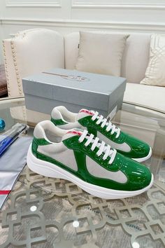 Prada Green, Next Shoes, Drip Outfit Men, Kicks Shoes, Green Sneakers, Green Shoes, Best Sneakers