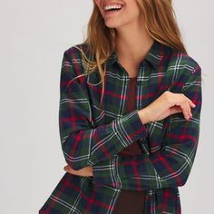 We wanted an everyday long-sleeve shirt with vintage flair right out of our parents' photo albums. That's why we designed the Daily Flannel. Made with soft-brushed cotton twill and featuring bold front buttons, this flannel keeps us snuggled from the first falling leaf to the last budding tree. Green Long Sleeve Flannel Shirt For Work, Green Flannel Shirt For Workwear And Fall, Long Sleeve Flannel Tops For Work, Classic Green Flannel Shirt For Fall, Parents Photo, Cheap Red Classic Flannel Shirt, Classic Red Flannel Shirt With Pockets, Falling Leaf, Red Vintage Cotton Flannel Shirt