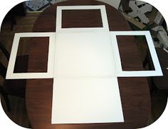 the table is made out of wood and white paper