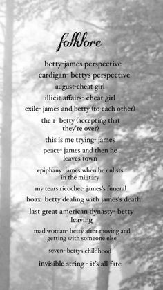 a poem written in black and white with trees