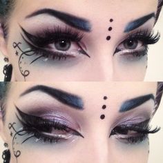 Dark Fairy Makeup, Carnaval Make-up, Make Up Diy, Makeup Dark, Black Eye Makeup, Make Up Foundation, Carnival Makeup