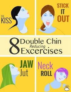 Double Chin Exercises, Chin Exercises, Neck Exercises, Face Exercises, Facial Exercises, Face Yoga, Double Chin, Reduce Weight, Easy Workouts