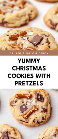 Image for Yummy Christmas Cookies with Pretzels Cookies For The Holidays, Christmas Roll Cookies, Savory Christmas Cookies, No Bake Christmas Cookies Recipes, Special Christmas Cookies, Christmas Cookies Homemade, Xhristmas Cookies