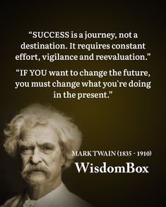 mark twain quote about success and the idea of being successful in business, with black background