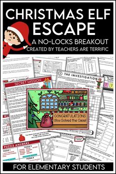 christmas elf escape for elementary students