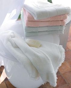 Classic beauty. Originel Bath Towels feature soft elegant colors with a delicate fringe. Yves Delorme Bedding, Pretty Bathroom, Luxury Bath Towels, Fluffy Towels, Luxury Duvet Covers, Gold Bedroom, Pink Bedrooms