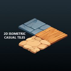 an image of some sort of wood with text that reads, 3d isometric casual tiles