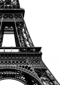 black and white photograph of the eiffel tower