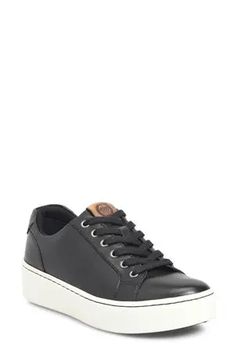 Børn Mira Platform Sneaker - White Leather | Editorialist Black Sneakers Women, Black Leather Sneakers, Black Sneakers, Leather Sneakers, New Shoes, Womens Shoes Sneakers