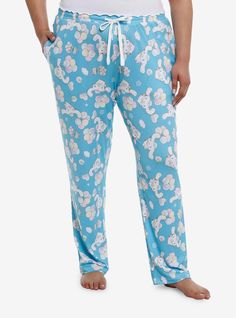 Get comfy with your favorite Sanrio pup! These dreamy pajama pants feature Cinnamoroll and bouquets of balloons printed all over. Comes with an elasticated drawstring waistband and pockets.92% polyester; 8% spandexWash cold; dry lowImportedModel is 5'10"Model wears size 1 Playful Blue Sleep Bottoms, Casual Printed Sleep Bottoms, Playful Sweatpants With Elastic Waistband For Loungewear, Floral Print Relaxed Fit Bottoms For Pajama Party, Playful Loungewear Pants With Pockets, Spring Bedtime Pants With Elastic Waistband, Spring Season Elastic Waistband Bedtime Pants, Cute Loungewear Pants With Elastic Waistband, Playful Sleep Bottoms Long Pants