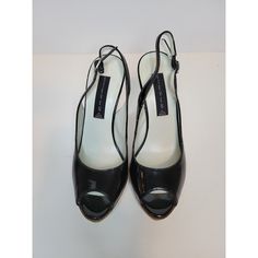 In Great Condition Women's Steve Madden Peep Toe Slingback 4" Heels. Very Cute! Shoes Look Practically Unused Size: 7.5m Color: Black Material: Man Made; Patent Leather Features: Peep Toe, Adjustable Strap, 4" Heel No Rips, Stains, Or Smells. From A Smoke And Pet Free Home. We Will Ship Out The Same Or Next Business Day!! We Are Listing Unique Items All The Time. Make Sure You Visit Our Store And Give It Follow!! Bundle And Save!! 4-inch Patent Leather Slingback Heels, Elegant Round Toe Platform Slingback Sandals, Elegant Slingback Sandals With Platform And Round Toe, Evening Slingback Pumps With Open Toe And Removable Insole, Elegant Open Toe Platform Slingback Sandals, Formal Leather Platform Slingback Pumps, Elegant Slingback Sandals With Platform And Open Heel, Formal Slingback Sandals With Ankle Strap And Platform, Closed Toe Patent Leather Slingback Sandals For Party