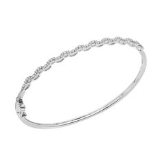 A classic diamond bangle bracelet to elevate your outfit. Wear this for any special occasion to add the perfect amount of sparkle to your look. Made with 14K white gold. Designed in New York. SI1 Diamond Clarity, H-I Diamond Color, Total Carat Weight: 1/4 CT, Ethically sourced materials and conflict-free diamonds, Fully compliant with The Kimberley Process.Avoid contact with hairspray, perfume, hand sanitizer, and lotion. Avoid wearing in the shower, pool, at the beach, and whilst exercising. Pool At The Beach, Diamond Bangle Bracelet, Diamond Bangles Bracelet, Elevate Your Outfit, Diamond Bangle, Diamond Color, Conflict Free Diamonds, Independent Designers Fashion, Diamond Clarity