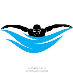 a swimmer swimming in the water with his arms spread out and head above water's surface