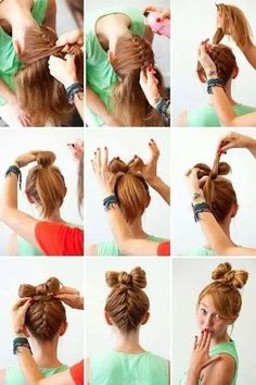 Whoville hair, who needs a bow when your hair can make one for you? So fun and easy for a creative play. 20 Inch Hair Extensions, Wedding Hairstyles Tutorial, Long Hairstyle, French Braid Hairstyles, Bow Hairstyle, Hairstyle Inspiration, Crazy Hair, Women Hairstyles, Hair Dos