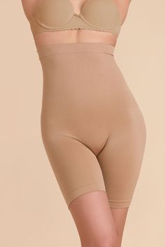 Our High Waist Thigh Shaper in Almond is a high-rise shapewear that smooths the thighs and midsection. Shop Birdy Grey now! These high-rise smoothing shorts offer coverage and support through the hips and thighs. | Almond Seamless Underwear Size Medium/Large | Birdy Grey High Waist Thigh Shaper Thigh Shaper, Birdy Grey, Birdy, Shapewear, Almond, High Waist, High Rise, High Waisted, Size Medium