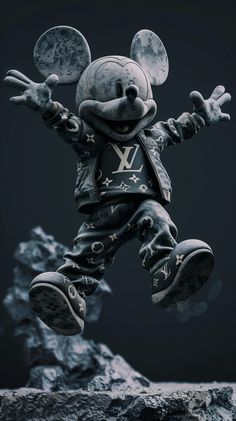 an image of mickey mouse jumping in the air