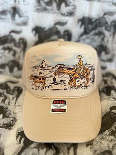 * Otto brand hat, foam front Cute Rancher Hat, Retro Hats For Rodeo, Cheap Western Trucker Hat, Custom Hat Texas, Lynn Mcmasters Hats, Sublimation Hats, Western Fits, Custom Trucker Hats, Western Style Outfits